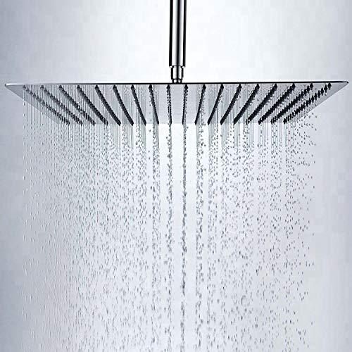Heavy Duty Stainless Steel Trident Square Shower (Chrome) - Marcoware