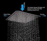 Heavy Duty Stainless Steel Trident Square Shower (Chrome) - Marcoware