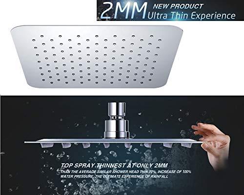 Heavy Duty Stainless Steel Trident Square Shower (Chrome) - Marcoware