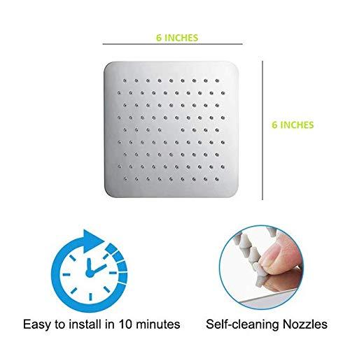 Heavy Duty Stainless Steel Trident Square Shower (Chrome) - Marcoware