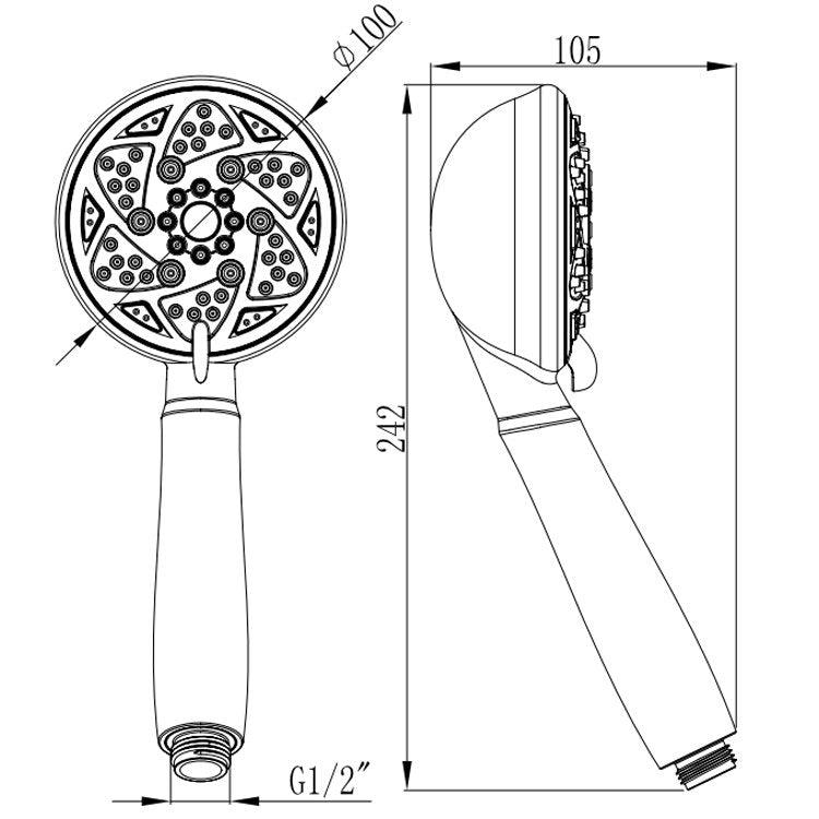 Ivy Multifunction Hand Shower Set, Chrome Finish - Marcoware