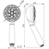 Ivy Multifunction Hand Shower Set, Chrome Finish - Marcoware