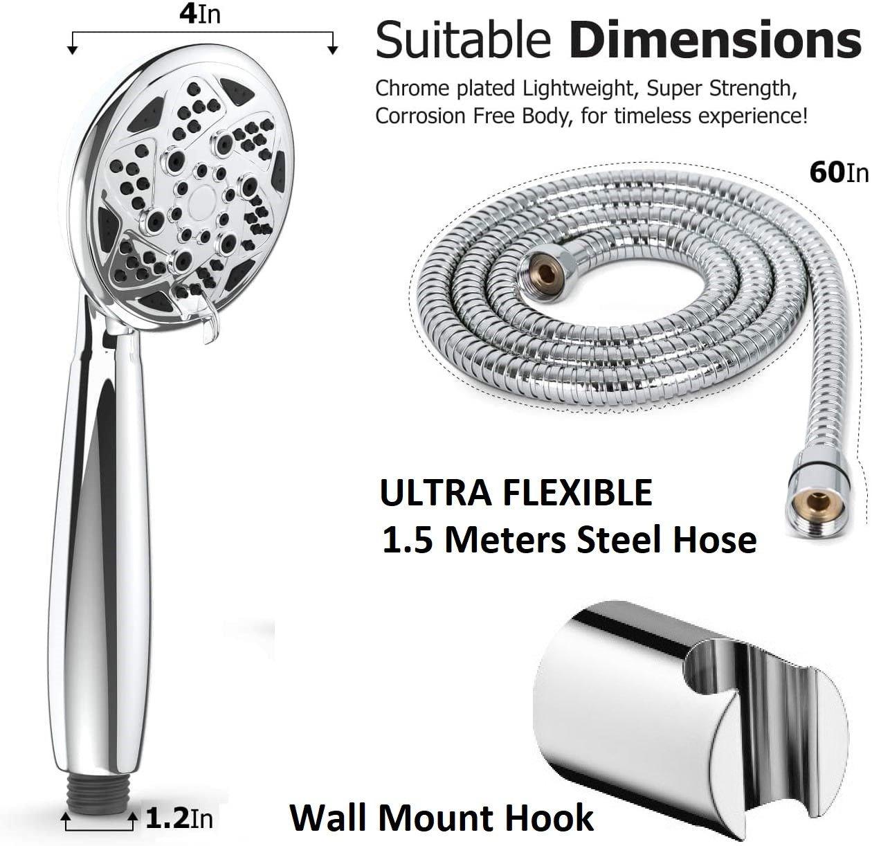 Ivy Multifunction Hand Shower Set, Chrome Finish - Marcoware