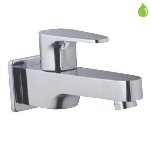 Leaf Brass Long Body Faucet with Wall Flange (Chrome) - Marcoware