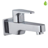 Leaf Brass Long Body Faucet with Wall Flange (Chrome) - Marcoware