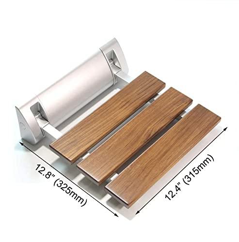 Multi - purpose Foldable Wall Mounted Shower / Steam Room / Shoe Wearing Chair bench Burmese Teak - Marcoware