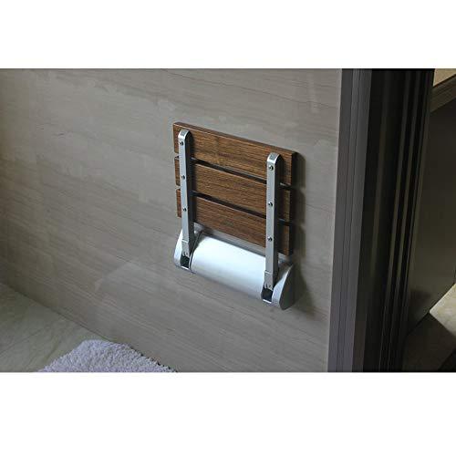 Multi - purpose Foldable Wall Mounted Shower / Steam Room / Shoe Wearing Chair bench Burmese Teak - Marcoware