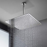 Premium Chrome Stainless Steel Rain Shower Head by Breezo - Marcoware