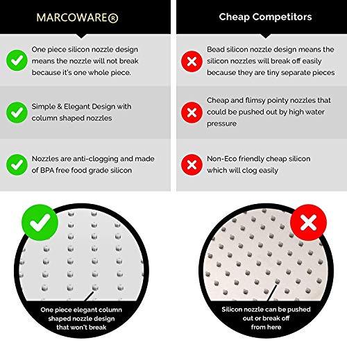 Premium Chrome Stainless Steel Rain Shower Head by Breezo - Marcoware