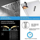 Premium Chrome Stainless Steel Rain Shower Head by Breezo - Marcoware