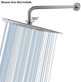 Premium Chrome Stainless Steel Rain Shower Head by Breezo - Marcoware