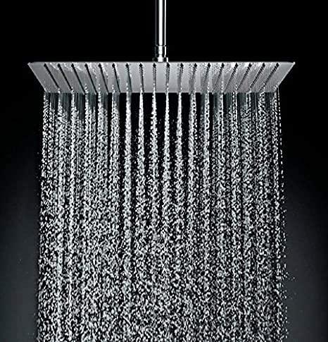 Premium Chrome Stainless Steel Rain Shower Head by Breezo - Marcoware