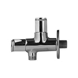 Quadra 2 - Way Chrome Angle Valve with Wall Flange - Marcoware