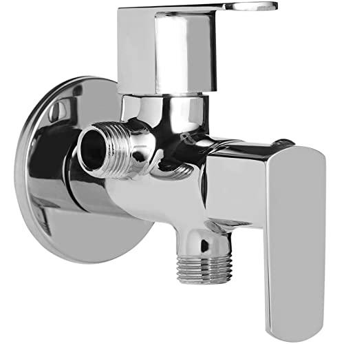 Quadra 2 - Way Chrome Angle Valve with Wall Flange - Marcoware