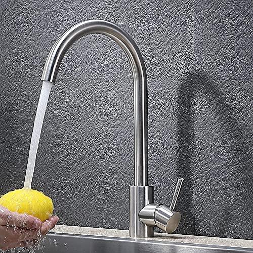 Rico Brushed Steel Kitchen Faucet Mixer - Marcoware
