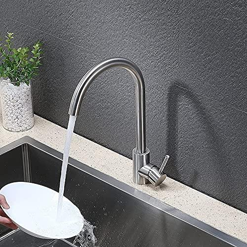 Rico Brushed Steel Kitchen Faucet Mixer - Marcoware