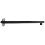 Shower arm with Wall Flange 21 Inches Black, Brushed Finish - Marcoware