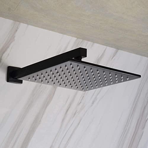 Shower arm with Wall Flange 21 Inches Black, Brushed Finish - Marcoware