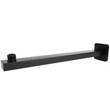 Shower arm with Wall Flange 21 Inches Black, Brushed Finish - Marcoware