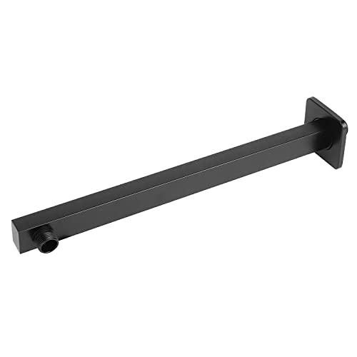 Shower arm with Wall Flange 21 Inches Black, Brushed Finish - Marcoware
