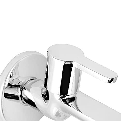 Sleek Chrome Brass Faucet with Wall Flange - Marcoware