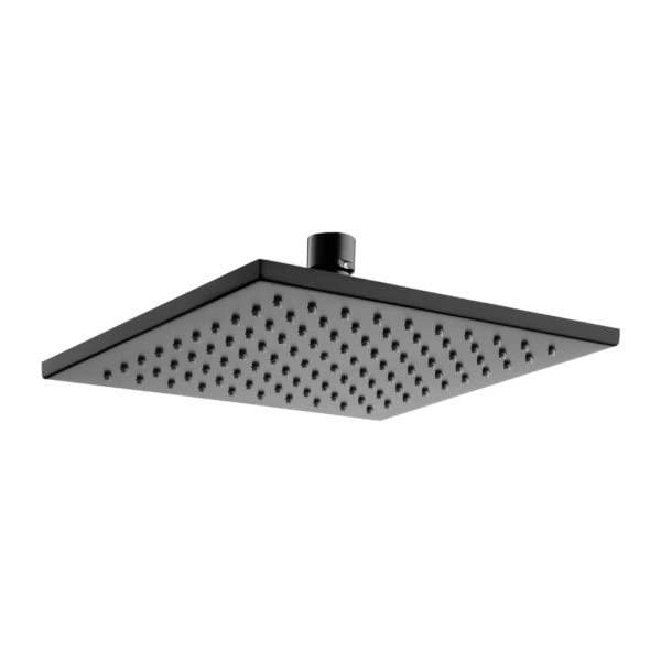 SS Breezo Heavy Duty Rain Overhead Shower, Black Finish, Stainless Steel - Marcoware