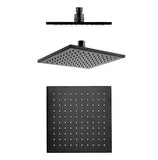 SS Breezo Heavy Duty Rain Overhead Shower, Black Finish, Stainless Steel - Marcoware