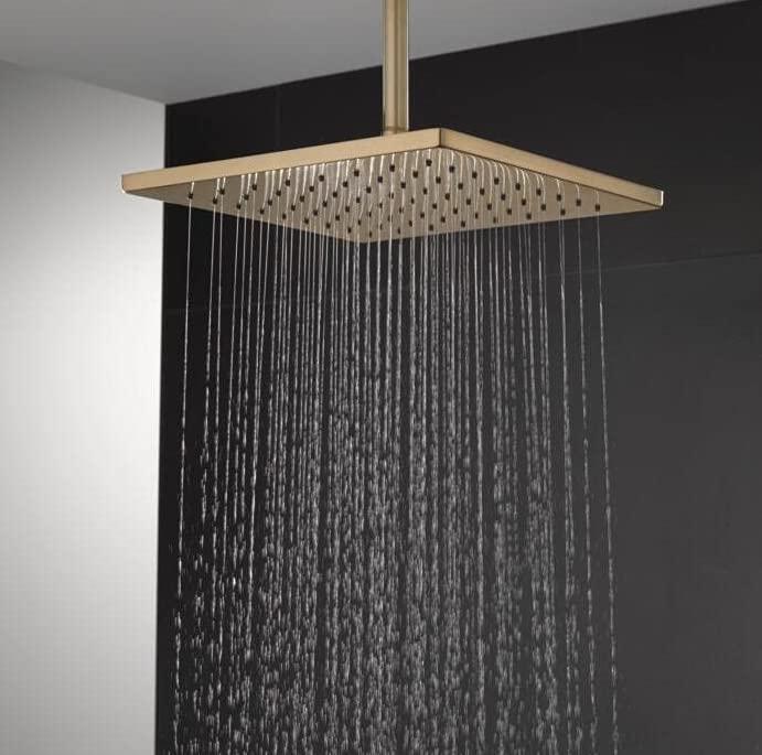 SS Breezo Heavy Duty Rain Overhead Shower, Gold, Stainless Steel - Marcoware