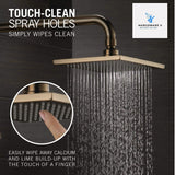 SS Breezo Heavy Duty Rain Overhead Shower, Gold, Stainless Steel - Marcoware