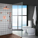 SS Breezo Heavy Duty Rain Overhead Shower, Rose Gold, Stainless Steel - Marcoware