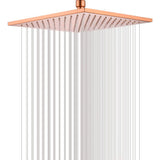 SS Breezo Heavy Duty Rain Overhead Shower, Rose Gold, Stainless Steel - Marcoware
