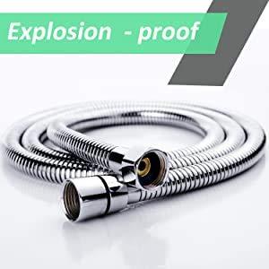 SS Heavy Duty Shower Hose, Ultra Flexible, 1 Meter (Recommended for Health faucet) - Marcoware