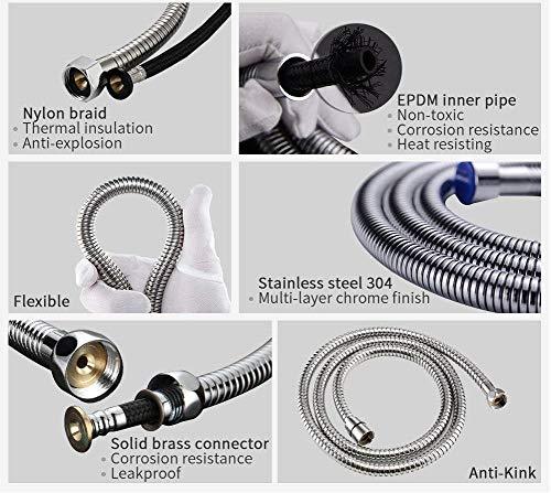 SS Heavy Duty Shower Hose, Ultra Flexible, 1 Meter (Recommended for Health faucet) - Marcoware
