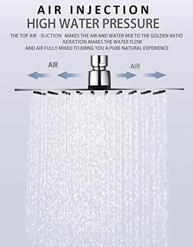 SS Trident Round 4 Inches Shower Head with Arm & Wall Flange - Marcoware