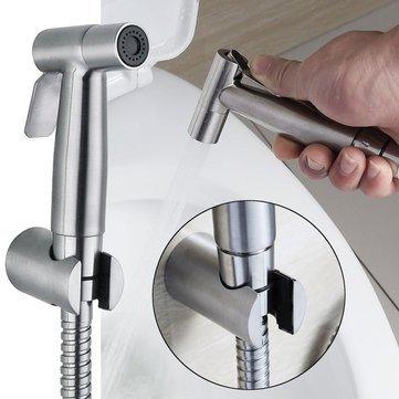 Stainless Steel Heavy Duty Health Faucet with Hose & Wall Mount Hook - Marcoware