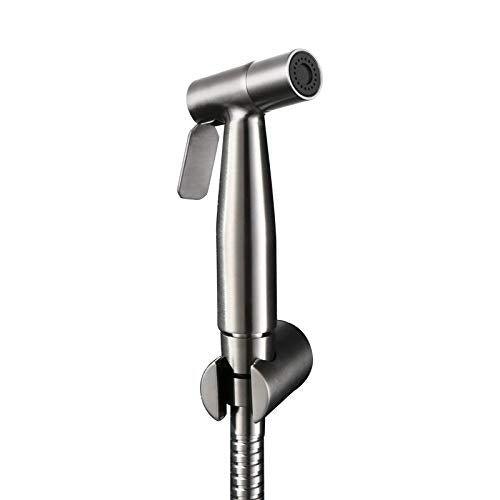 Stainless Steel Heavy Duty Health Faucet with Hose & Wall Mount Hook - Marcoware