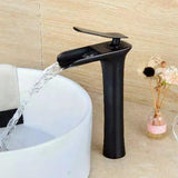 Waterfall Design Single Lever Basin Mixer with Hot & Cold Pipes - Marcoware