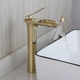 Waterfall Design Single Lever Basin Mixer with Hot & Cold Pipes - Marcoware
