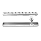 Wave Bathroom/Shower Floor Drain with Collar | Stainless Steel 304 - Marcoware