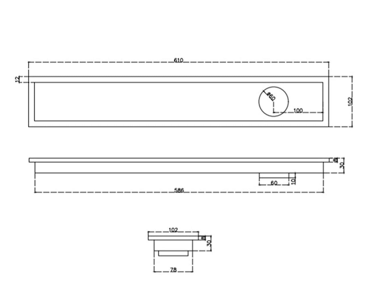 Wave Bathroom/Shower Floor Drain with Collar | Stainless Steel 304 - Marcoware