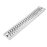 Wave Bathroom/Shower Floor Drain with Collar | Stainless Steel 304 - Marcoware