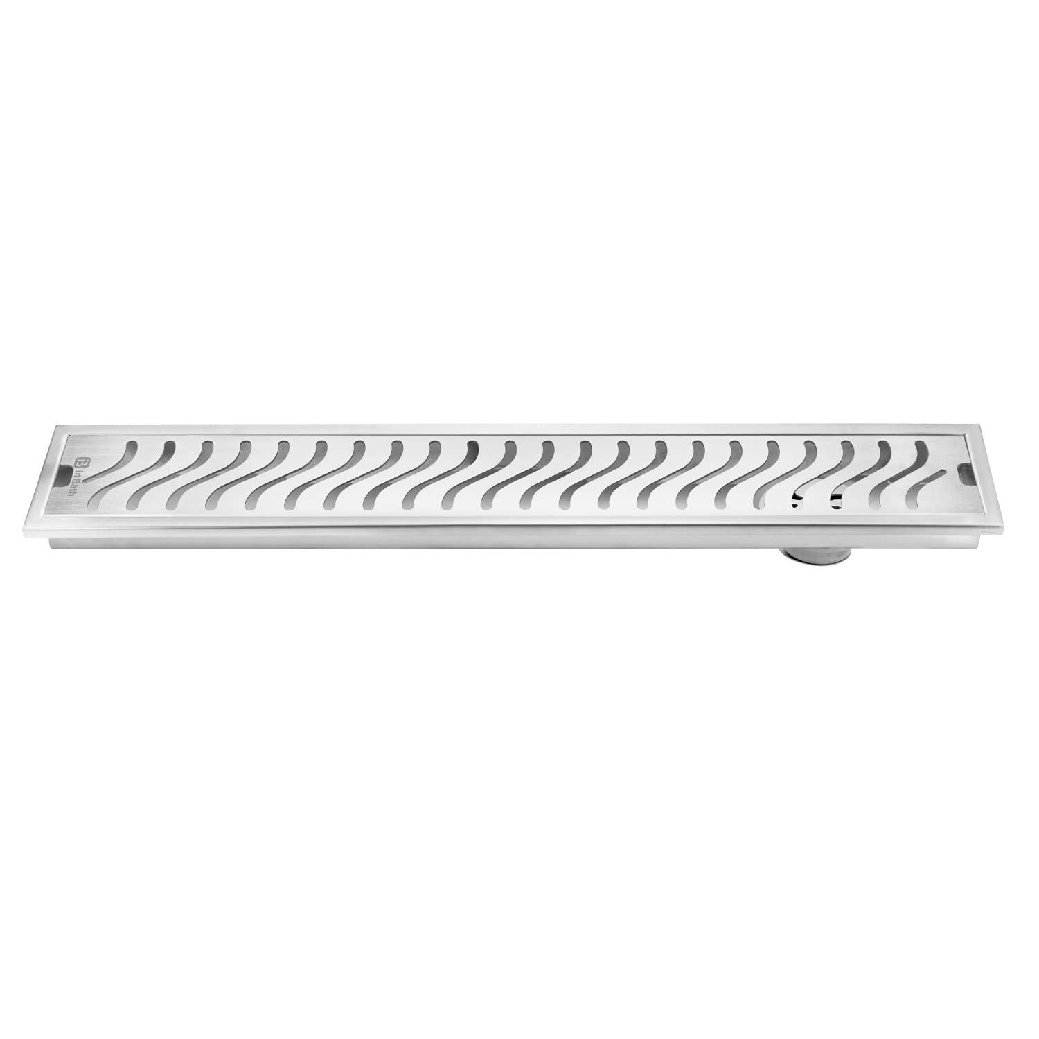 Wave Bathroom/Shower Floor Drain with Collar | Stainless Steel 304 - Marcoware